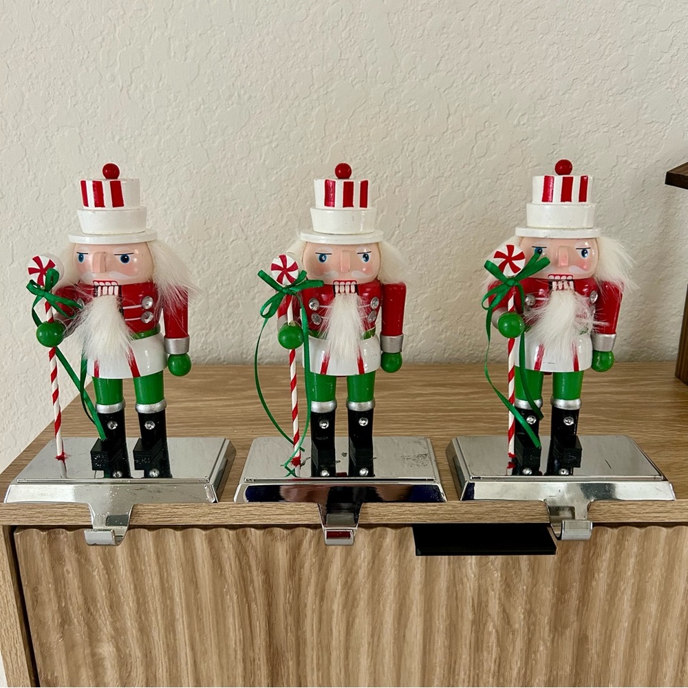 Pier 1 Nutcracker Christmas Stocking Holders